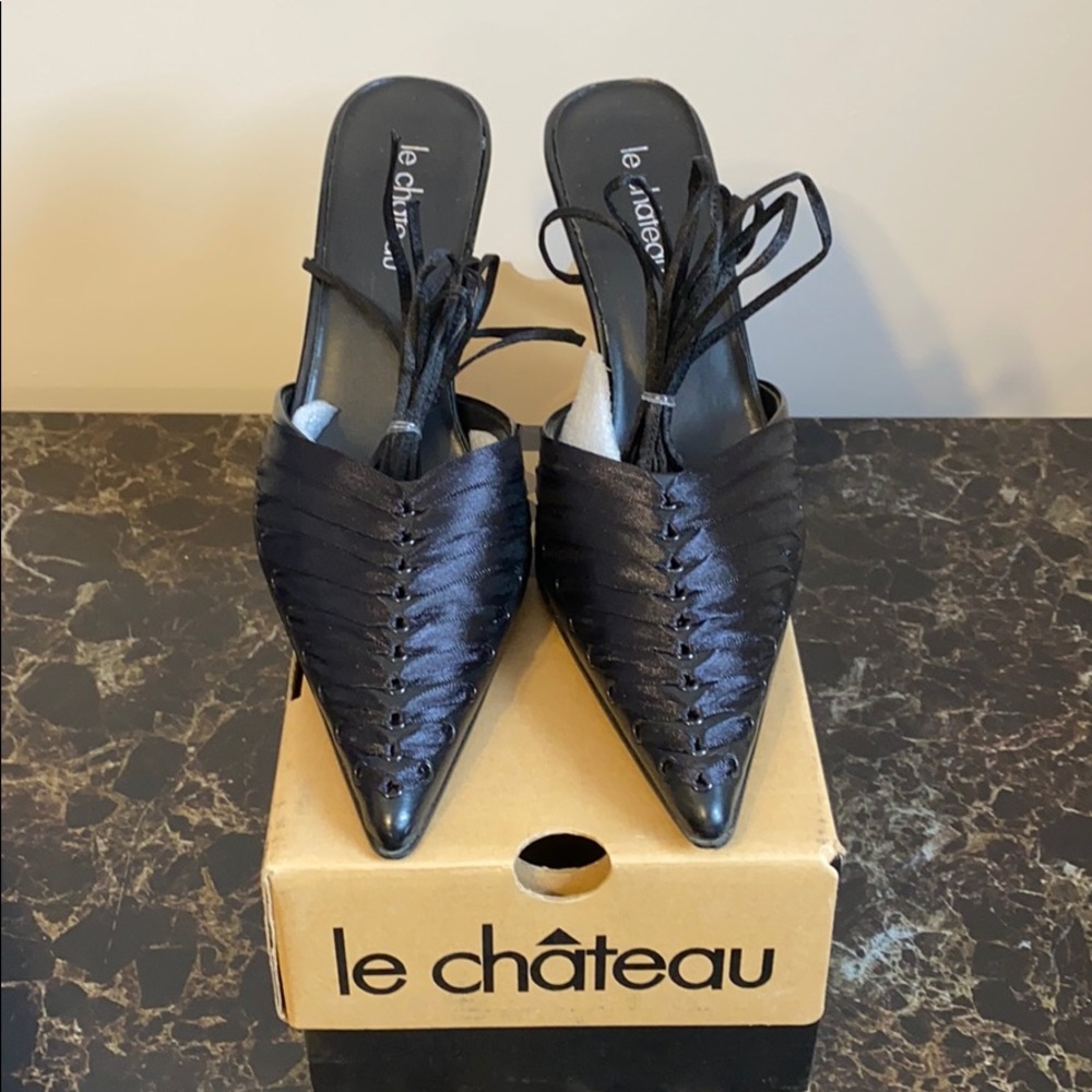 Lace Up Black Pumps